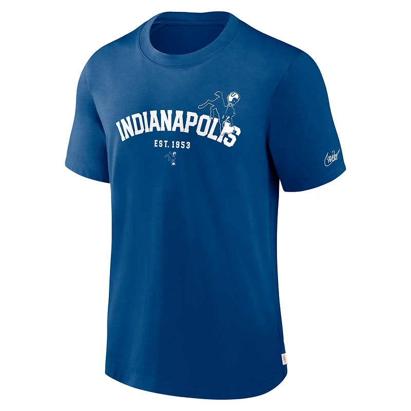 T-shirt Nike Royal Indianapolis Colts Rewind pour homme
