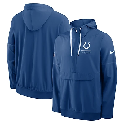 Veste anorak à demi-zip et capuche Nike Royal Indianapolis Colts pour homme