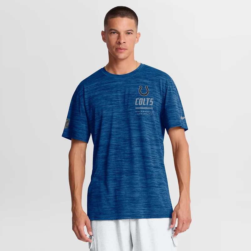 Men's Nike Royal Indianapolis Colts Sideline Double Covered Dri-FIT Velocity T-Shirt