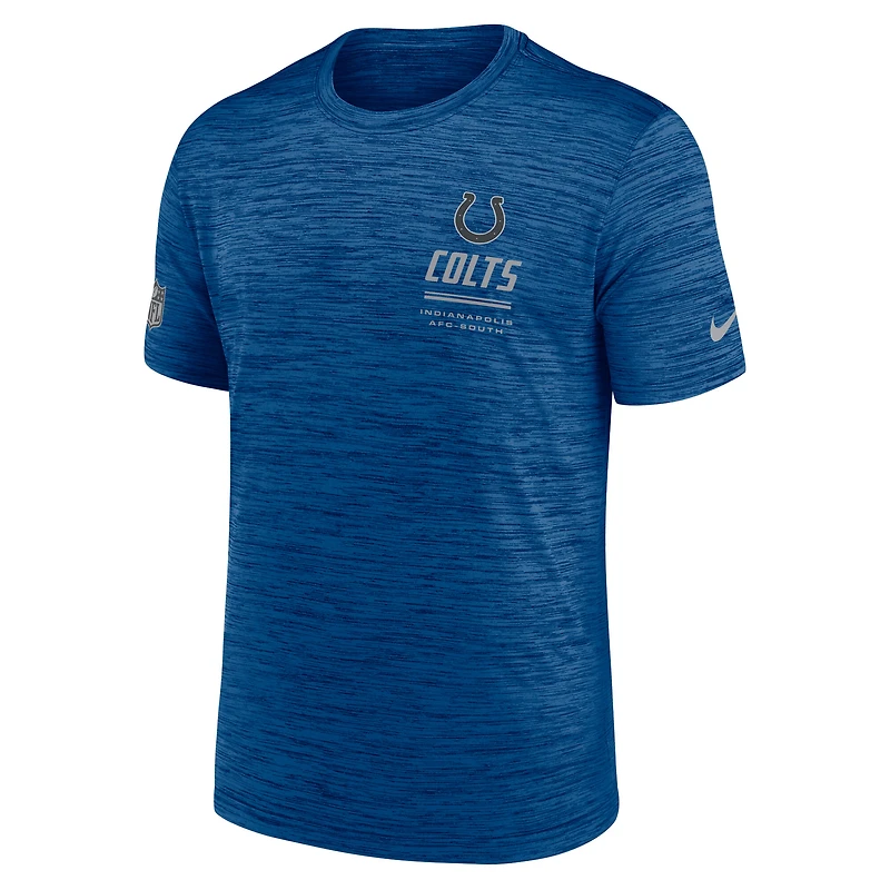 Men's Nike Royal Indianapolis Colts Sideline Double Covered Dri-FIT Velocity T-Shirt