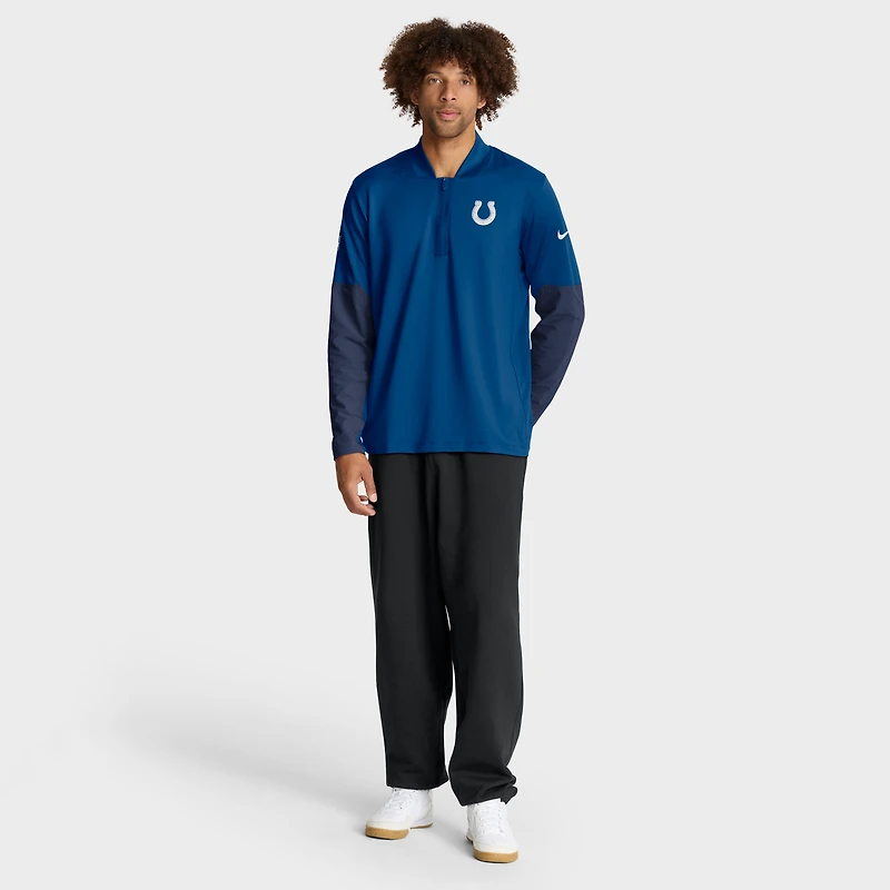 Men's Nike Royal Indianapolis Colts Sideline Dri-FIT Half-Zip Pullover
