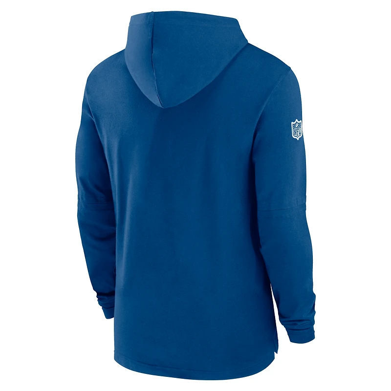 T-shirt à manches longues Nike Royal Indianapolis Colts Sideline pour homme