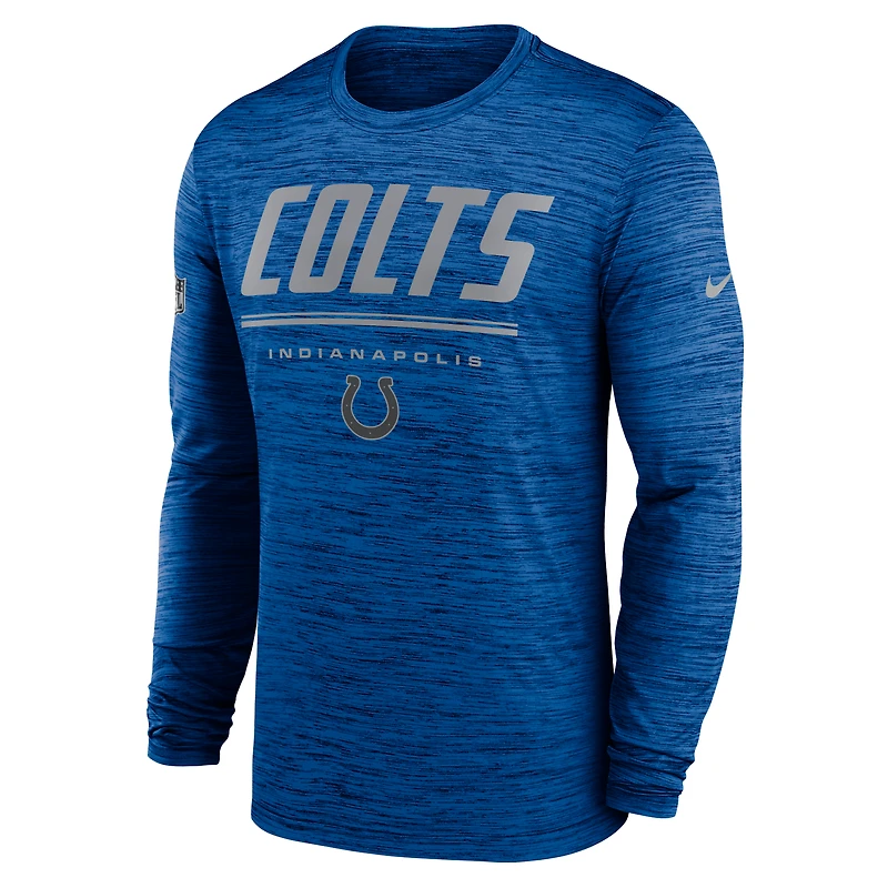 Men's Nike Royal Indianapolis Colts Sideline Offensive Transition Velocity Dri-FIT Long Sleeve T-Shirt