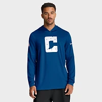 T-shirt à capuche manches longues Nike Royal Indianapolis Colts Sideline Option Read Dri-FIT pour homme