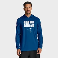 Sweat à capuche manches longues Nike Royal Indianapolis Colts Sideline Pass Accuracy Dri-FIT pour homme