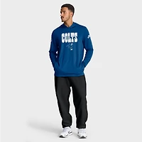 Sweat à capuche manches longues Nike Royal Indianapolis Colts Sideline Pass Accuracy Dri-FIT pour homme