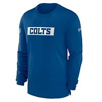 T-shirt à manches longues Nike Royal Indianapolis Colts Sideline Player Performance pour homme