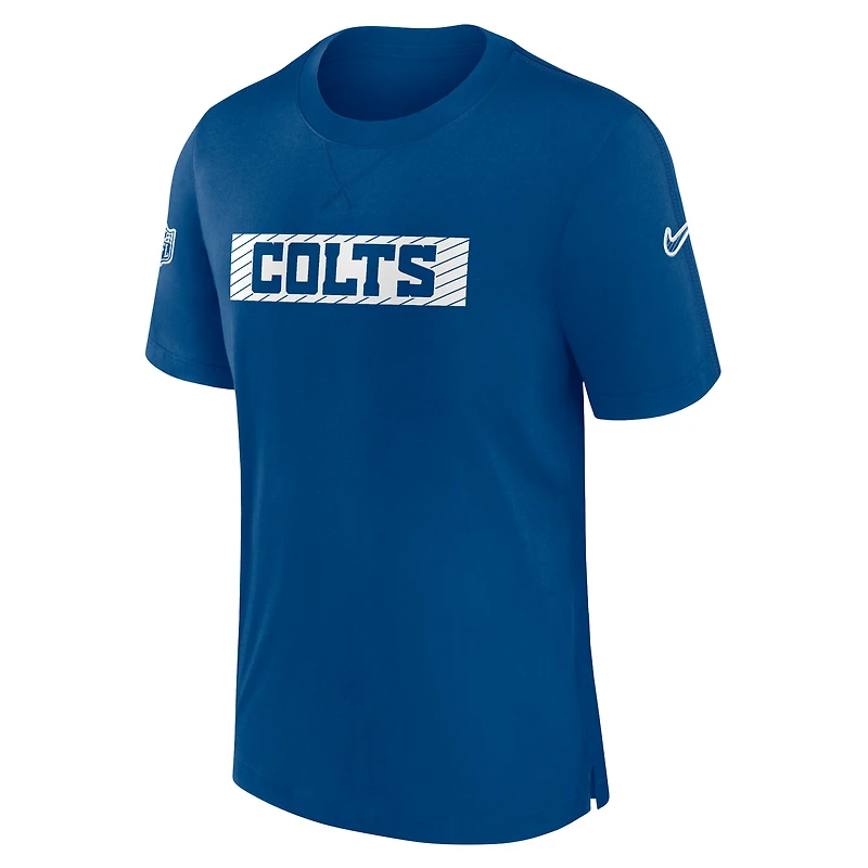 T-shirt Nike Royal Indianapolis Colts Sideline Player Performance pour homme