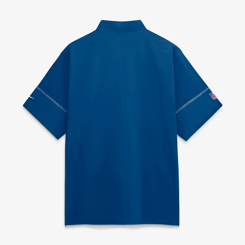 Men's Nike Royal Indianapolis Colts Sideline Short Sleeve Quarter-Zip Coaches Jacket
