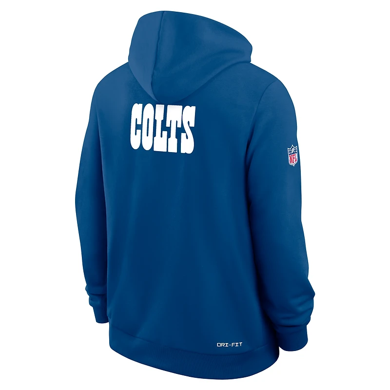 Sweat à capuche Nike Royal Indianapolis Colts Sideline Standard Issue Alt 2 Dri-FIT pour homme