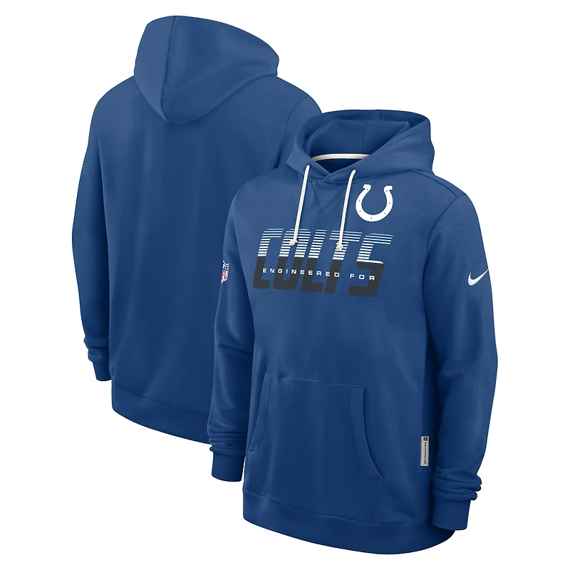 Sweat à capuche Nike Dri-FIT pour homme, coloris bleu royal Indianapolis Colts Sideline Standard Issue