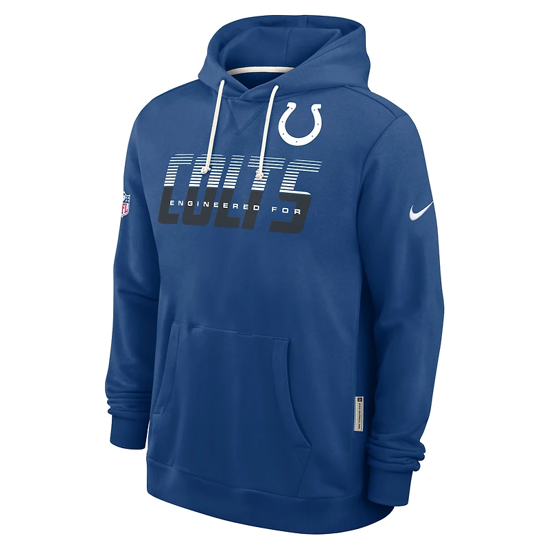 Sweat à capuche Nike Dri-FIT pour homme, coloris bleu royal Indianapolis Colts Sideline Standard Issue