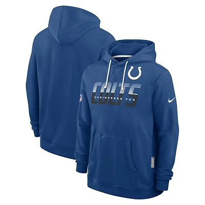 Sweat à capuche Nike Dri-FIT pour homme, coloris bleu royal Indianapolis Colts Sideline Standard Issue