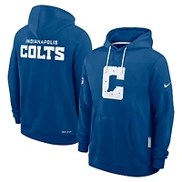 Sweat à capuche Nike Royal Indianapolis Colts Sideline Standard Issue Initial Home Dri-FIT pour homme