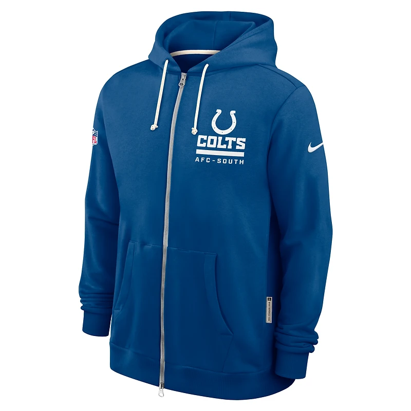 Men's Nike Royal Indianapolis Colts Sideline Standard Issue Utility Player Dri-FIT Full-Zip Hoodie