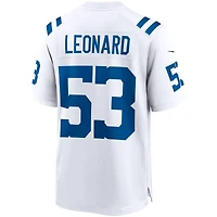 Joueur de jeu pour homme Nike Darius Leonard White Indianapolis Colts - Maillot