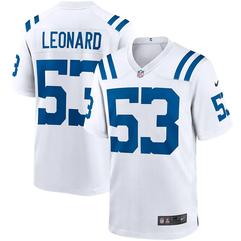 Joueur de jeu pour homme Nike Darius Leonard White Indianapolis Colts - Maillot
