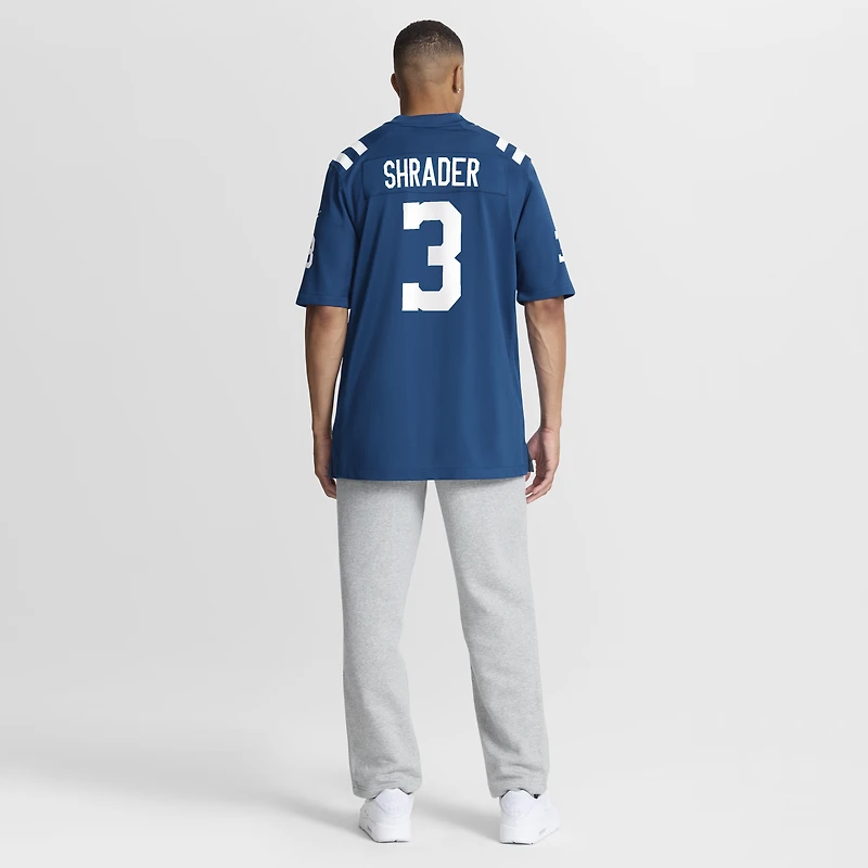 Men's Nike Spencer Shrader  Royal Indianapolis Colts Team Game Jersey