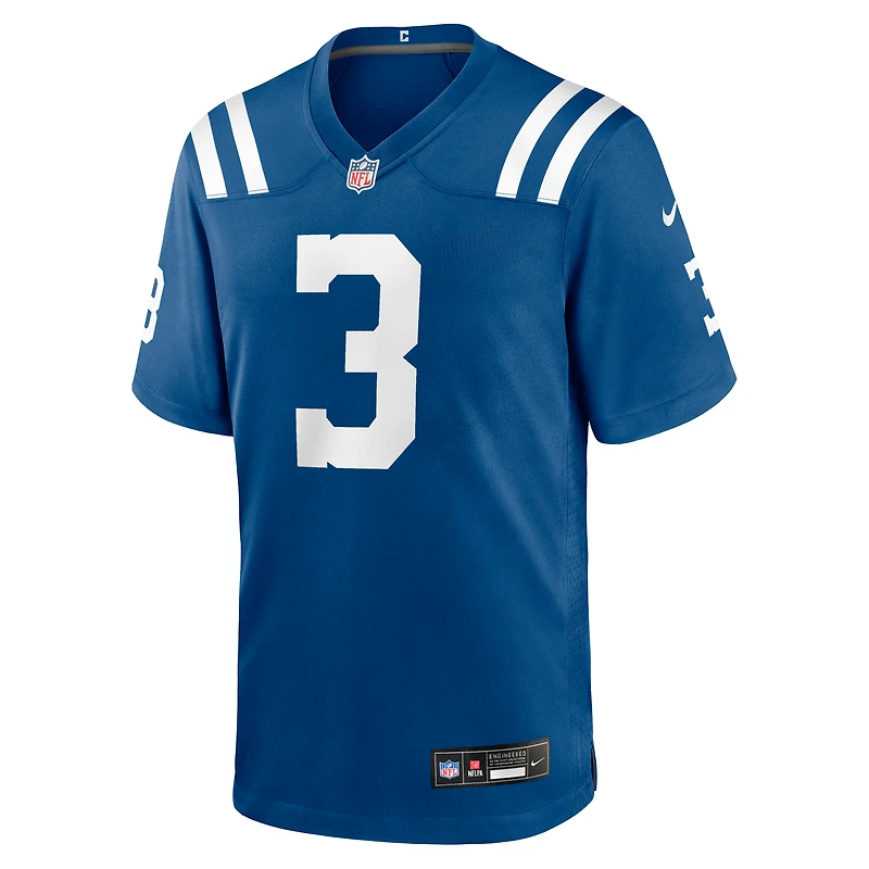 Maillot Nike Spencer Shrader Royal pour homme des Indianapolis Colts
