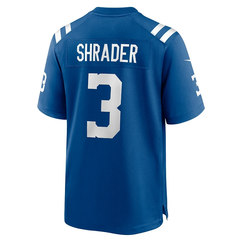 Maillot Nike Spencer Shrader Royal pour homme des Indianapolis Colts