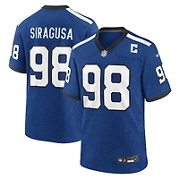 Maillot Nike Tony Siragusa bleu pour homme, joueur retraité des Indianapolis Colts, match alternatif
