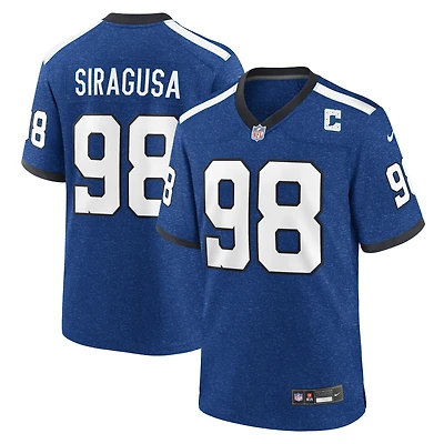Maillot Nike Tony Siragusa bleu pour homme, joueur retraité des Indianapolis Colts, match alternatif