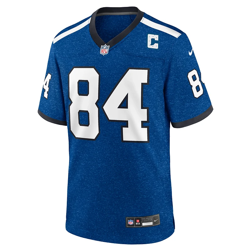 Maillot Nike Tyler Warren Heather Royal pour homme, Alternate 2 Indiana Nights Game des Indianapolis Colts