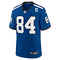 Maillot Nike Tyler Warren Heather Royal pour homme, Alternate 2 Indiana Nights Game des Indianapolis Colts