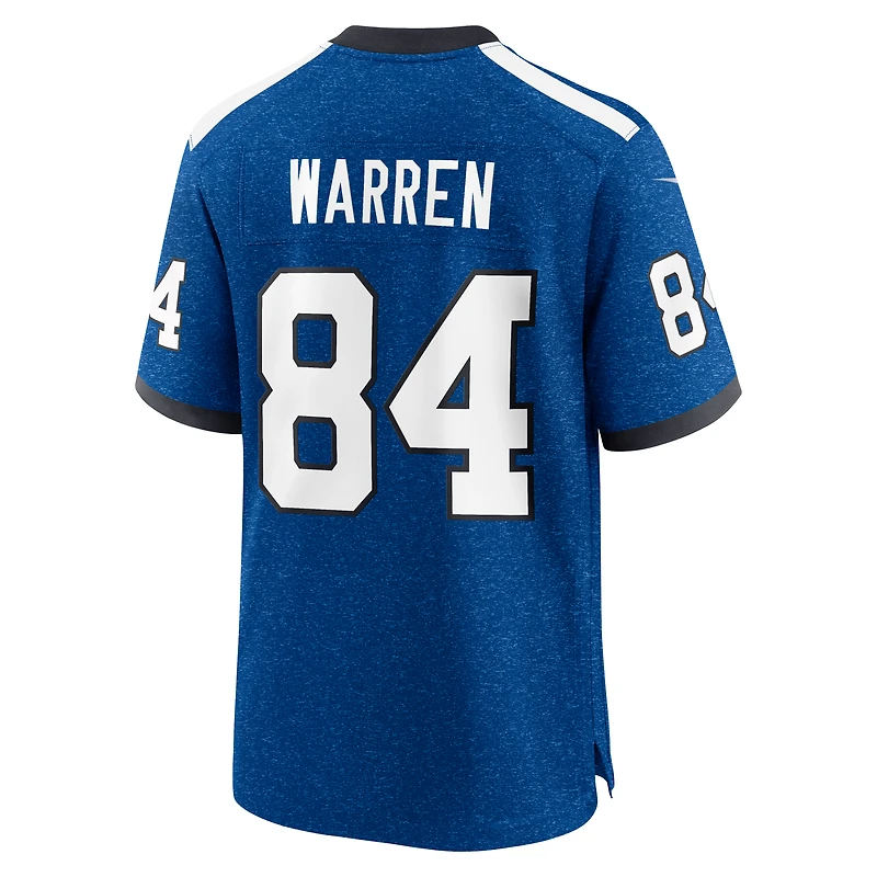 Men's Nike Tyler Warren Heather Royal Indianapolis Colts Alternate 2 Indiana Nights Game Jersey