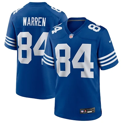 Maillot Nike Tyler Warren Royal pour homme des Indianapolis Colts, match alternatif