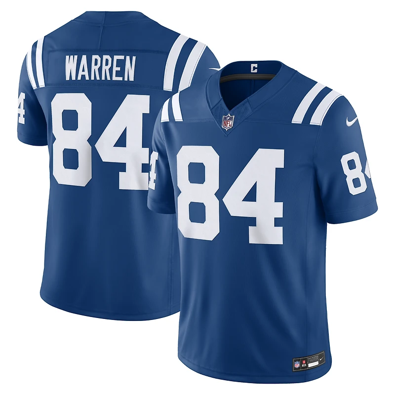 Men's Nike Tyler Warren Royal Indianapolis Colts Vapor F.U.S.E. Stitched Limited Jersey