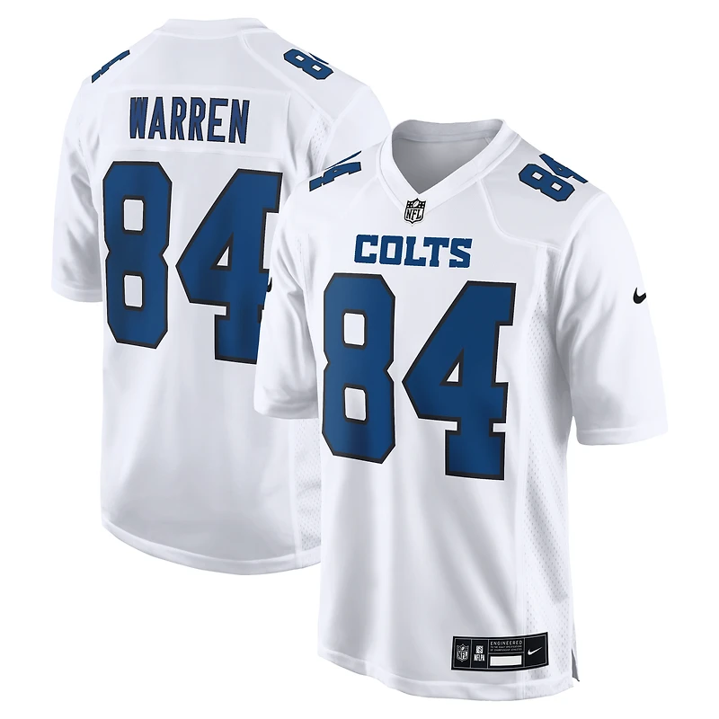 Maillot Nike Tyler Warren Tundra blanc pour homme des Indianapolis Colts Fashion Game