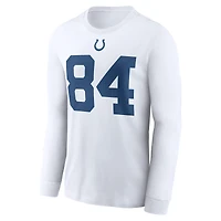 Men's Nike Tyler Warren White Indianapolis Colts Name & Number Long Sleeve T-Shirt