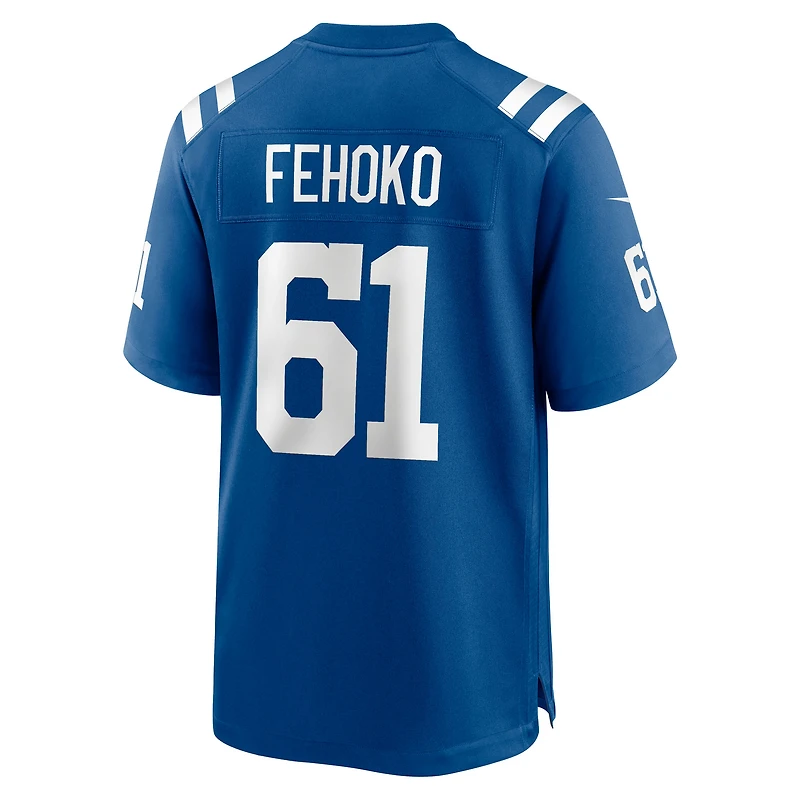 Maillot de match l'équipe Nike Viliami Fehoko Royal Indianapolis Colts pour homme