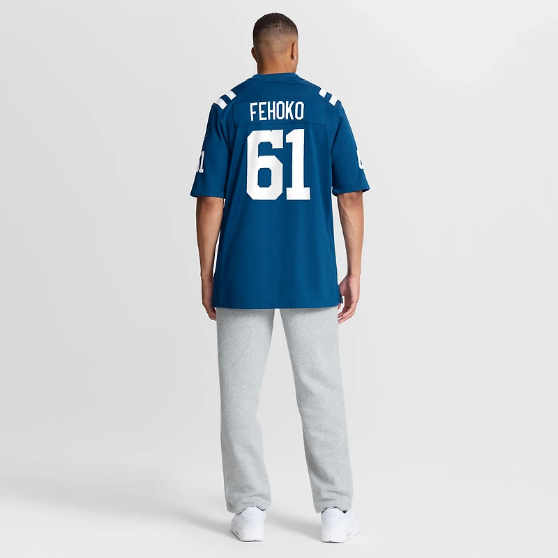 Men's Nike Viliami Fehoko  Royal Indianapolis Colts Team Game Jersey