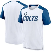 T-shirt avec nom de l'équipe des Colts d'Indianapolis Nike pour homme, blanc/bleu chiné