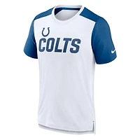 T-shirt avec nom de l'équipe des Colts d'Indianapolis Nike pour homme, blanc/bleu chiné