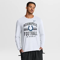 Men's Nike White Indianapolis Colts Essential Cotton Long-Sleeve T-Shirt