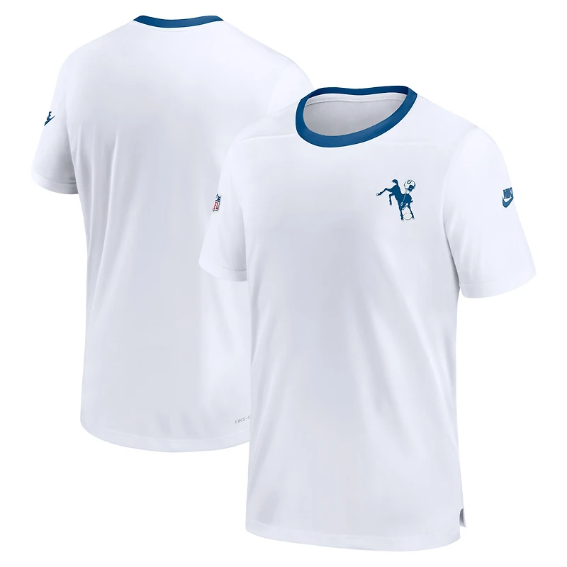 Men's Nike White Indianapolis Colts Indiana Nights Alternate Coach Performance T-Shirt