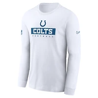 Men's Nike White Indianapolis Colts Sideline Dri-FIT Long Sleeve T-Shirt
