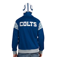 Men's Pro Player Royal/White Indianapolis Colts Helmet Full-Zip Hooded Track Jacket