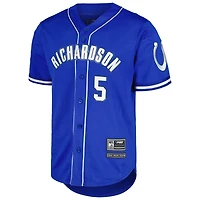 Men's Pro Standard Anthony Richardson Royal Indianapolis Colts Mesh Baseball Button-Up T-Shirt