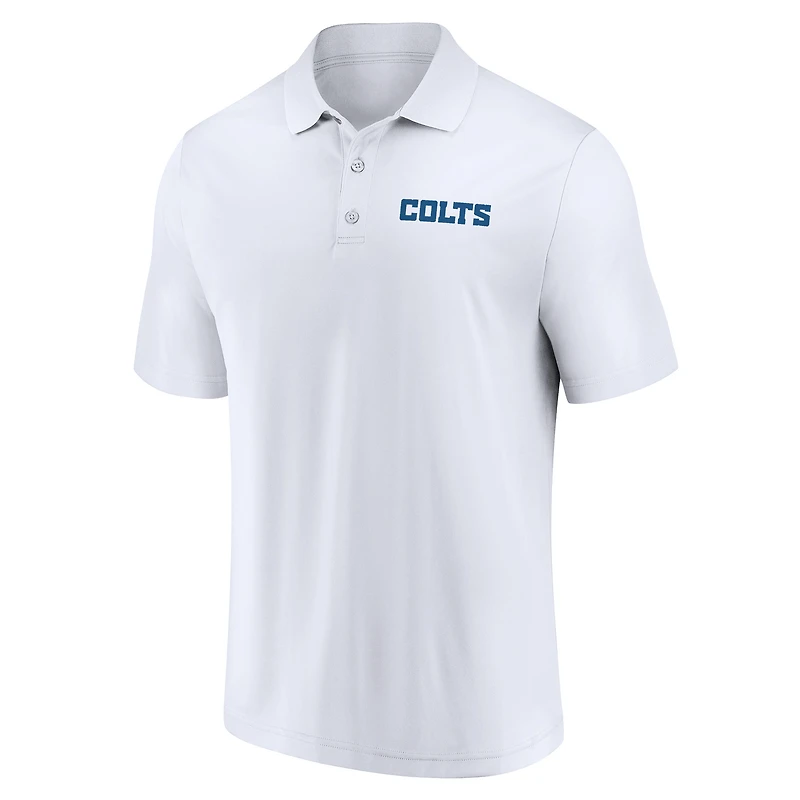 Lot de deux polos bleu royal/blanc pour homme Indianapolis Colts Dueling