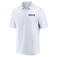 Lot de deux polos bleu royal/blanc pour homme Indianapolis Colts Dueling
