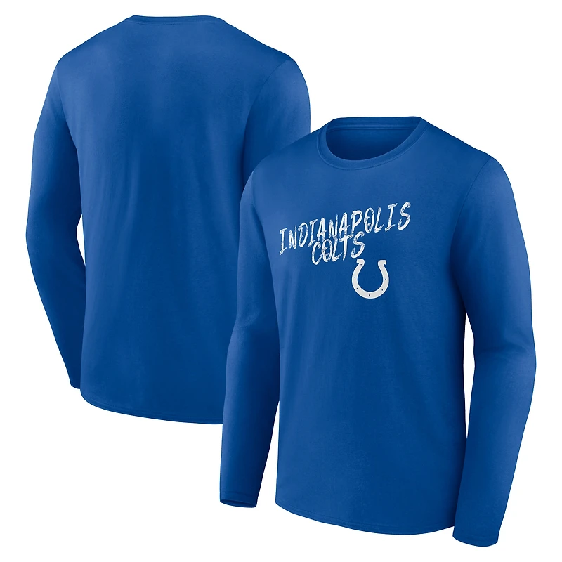Men's Royal Indianapolis Colts Hustle Long Sleeve T-Shirt