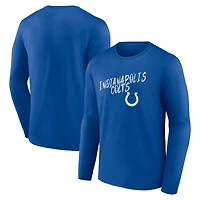 Men's Royal Indianapolis Colts Hustle Long Sleeve T-Shirt