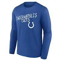 Men's Royal Indianapolis Colts Hustle Personalized Name & Number Long Sleeve T-Shirt