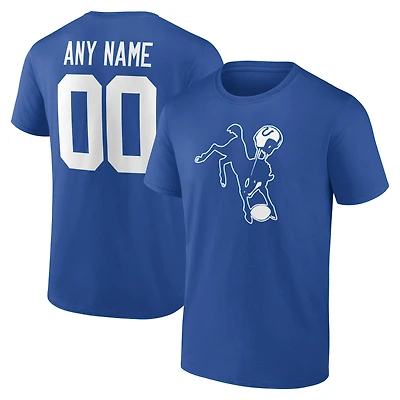 T-shirt authentique classique personnalisé avec nom et numéro des Colts d'Indianapolis pour homme