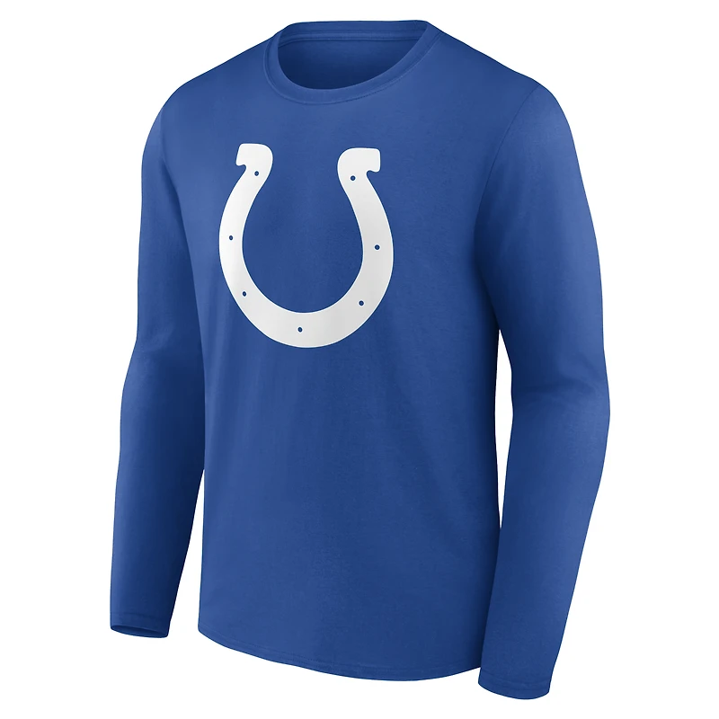 Men's Royal Indianapolis Colts Team Authentic Personalized Name & Number Long Sleeve T-Shirt