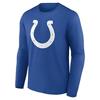 Men's Royal Indianapolis Colts Team Authentic Personalized Name & Number Long Sleeve T-Shirt